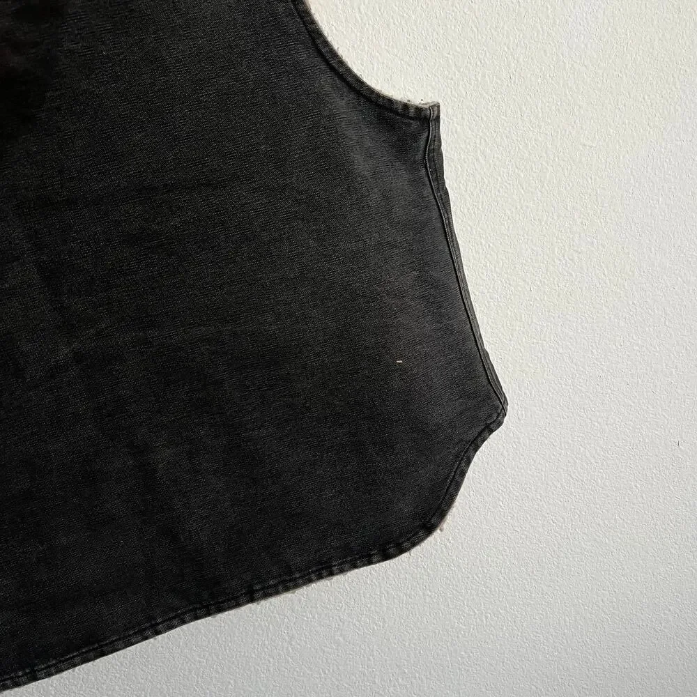 Carhartt faded black sherpa work wear vest